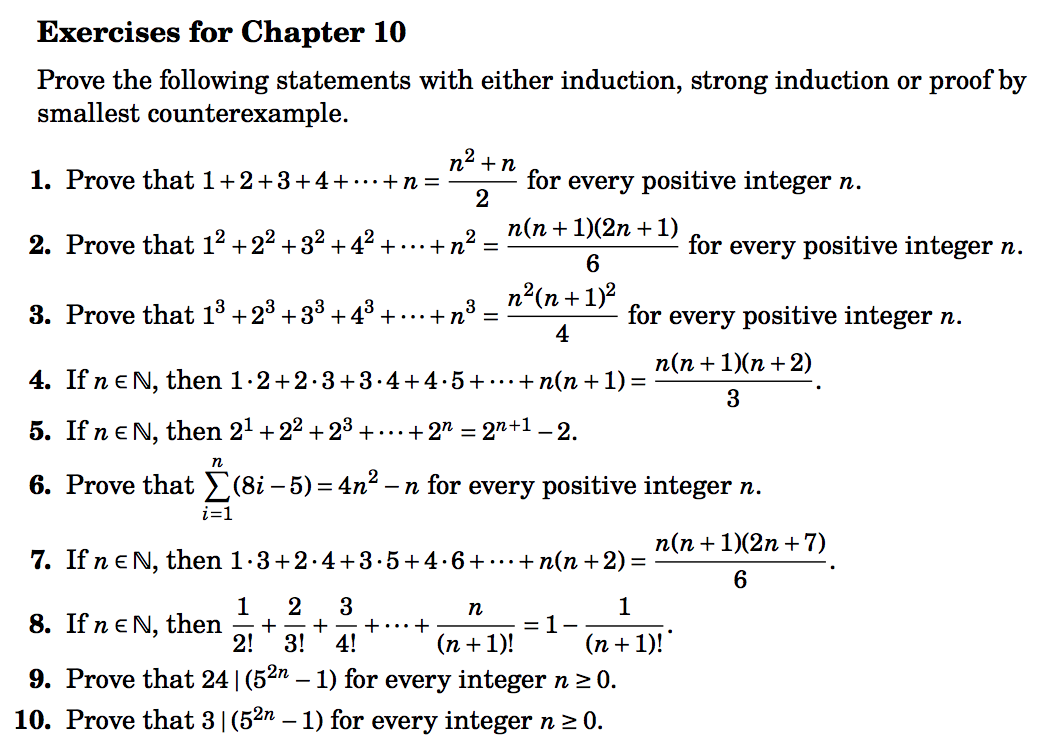 2 Exercises For Chapter 10 Prove The Following Chegg Com