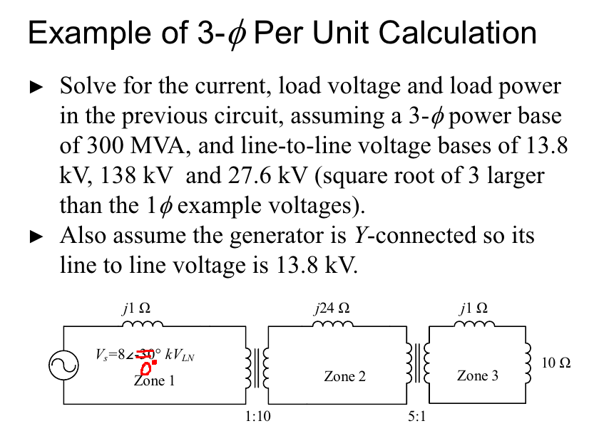 Solved Example of 3-0 Per Unit Calculation Solve for the | Chegg.com