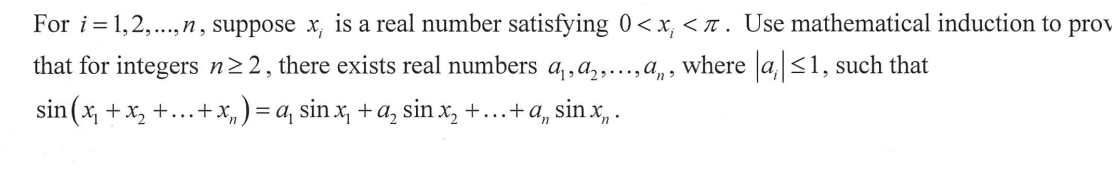 Solved For i=1,2,…,n, suppose xi is a real number satisfying | Chegg.com