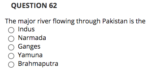 Solved QUESTION 62 The major river flowing through Pakistan | Chegg.com ...