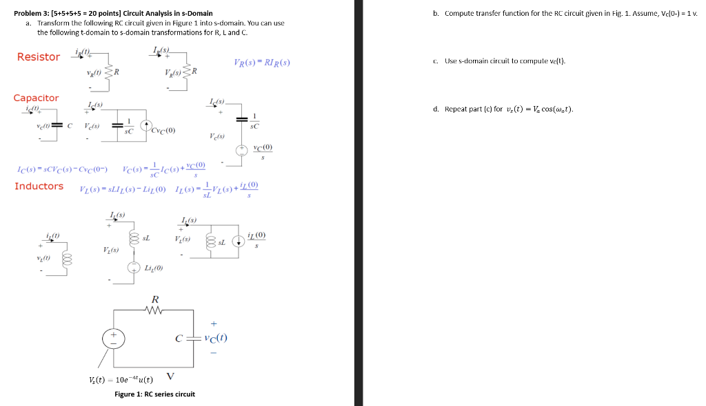 Solved Problem 5 5 5 5 Points Circuit Analysis In Chegg Com