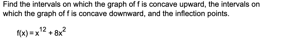 Solved Find the intervals on which the graph of f is concave | Chegg.com