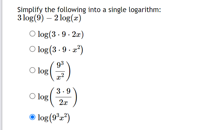 Solved Simplify the following into a single | Chegg.com