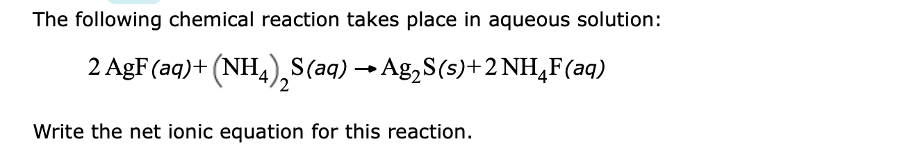 Solved The following chemical reaction takes place in | Chegg.com
