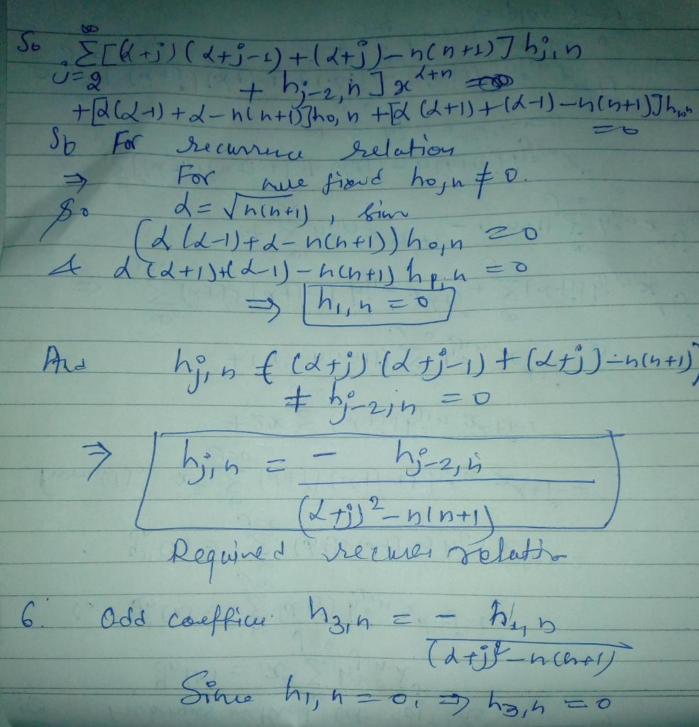 Solved 4 Power Series Method Indicial Equation For Above Chegg Com