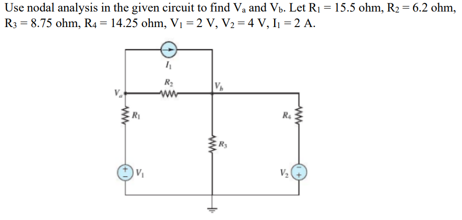 Solved Use nodal analysis in the given circuit to find Va | Chegg.com
