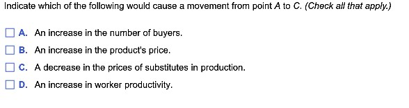 Solved Indicate which of the following would cause a | Chegg.com