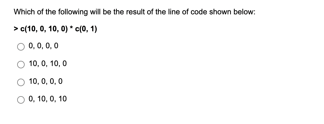 Solved Which of the following will be the result of the line | Chegg.com