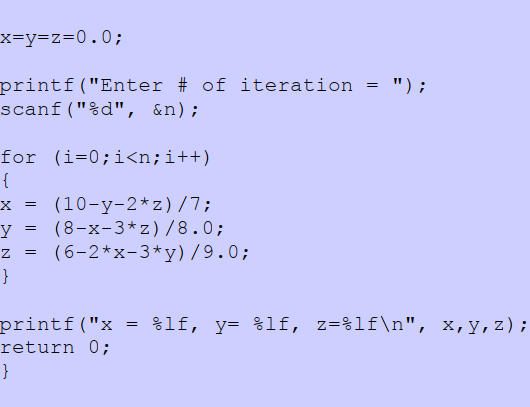 Solved Write a C- code to solve the following: USE THE | Chegg.com