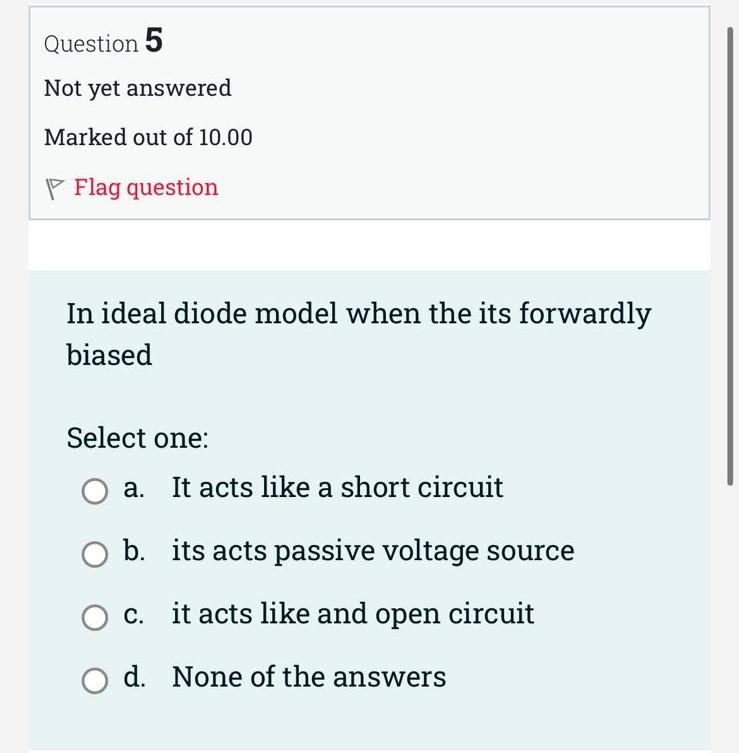 Solved Question 5 Not yet answered Marked out of 10.00 Flag | Chegg.com