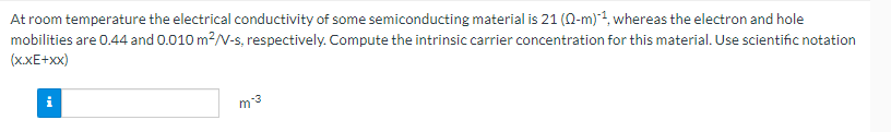 Solved At room temperature the electrical conductivity of | Chegg.com