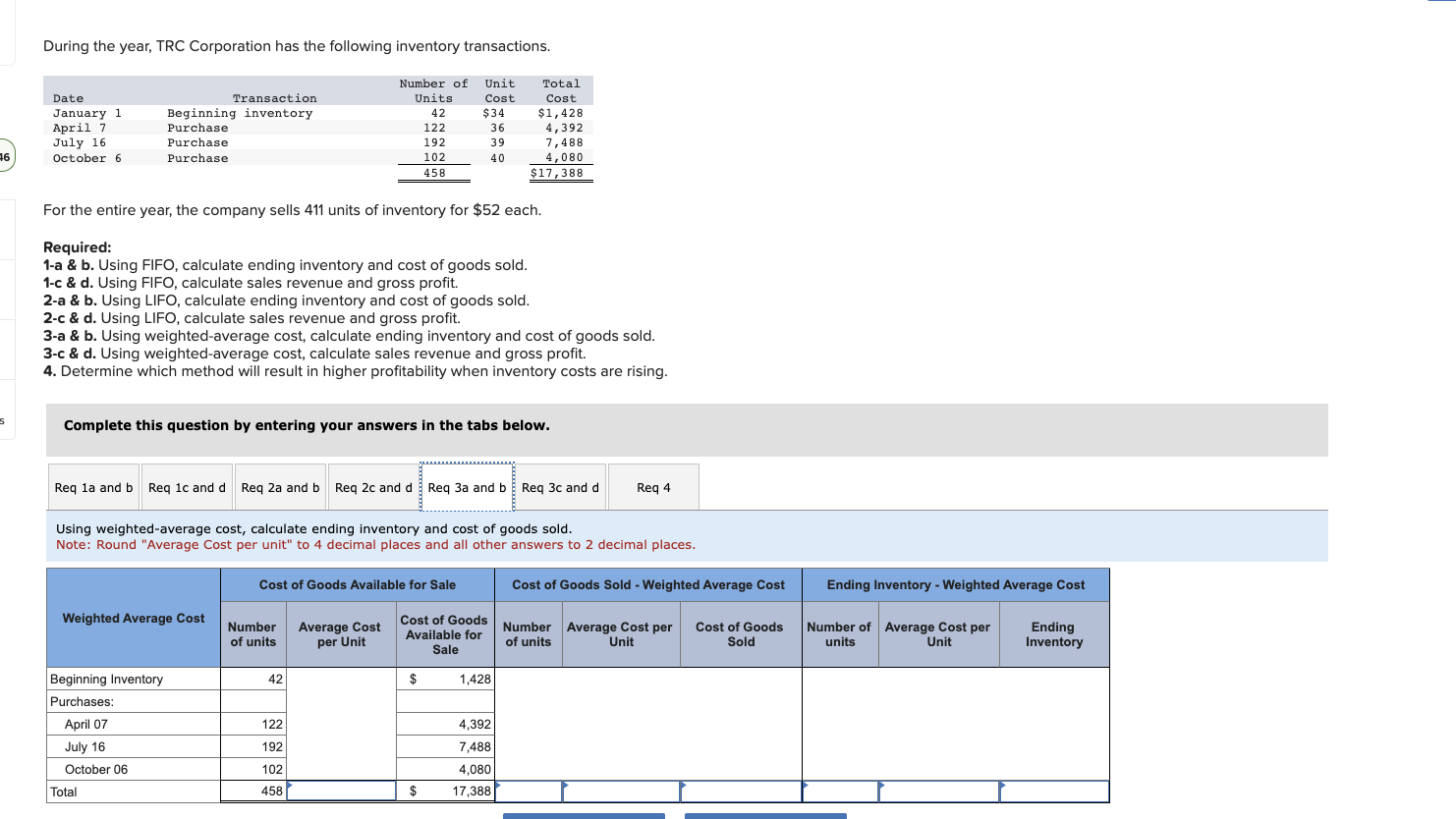 Solved During The Year, TRC Corporation Has The Following | Chegg.com