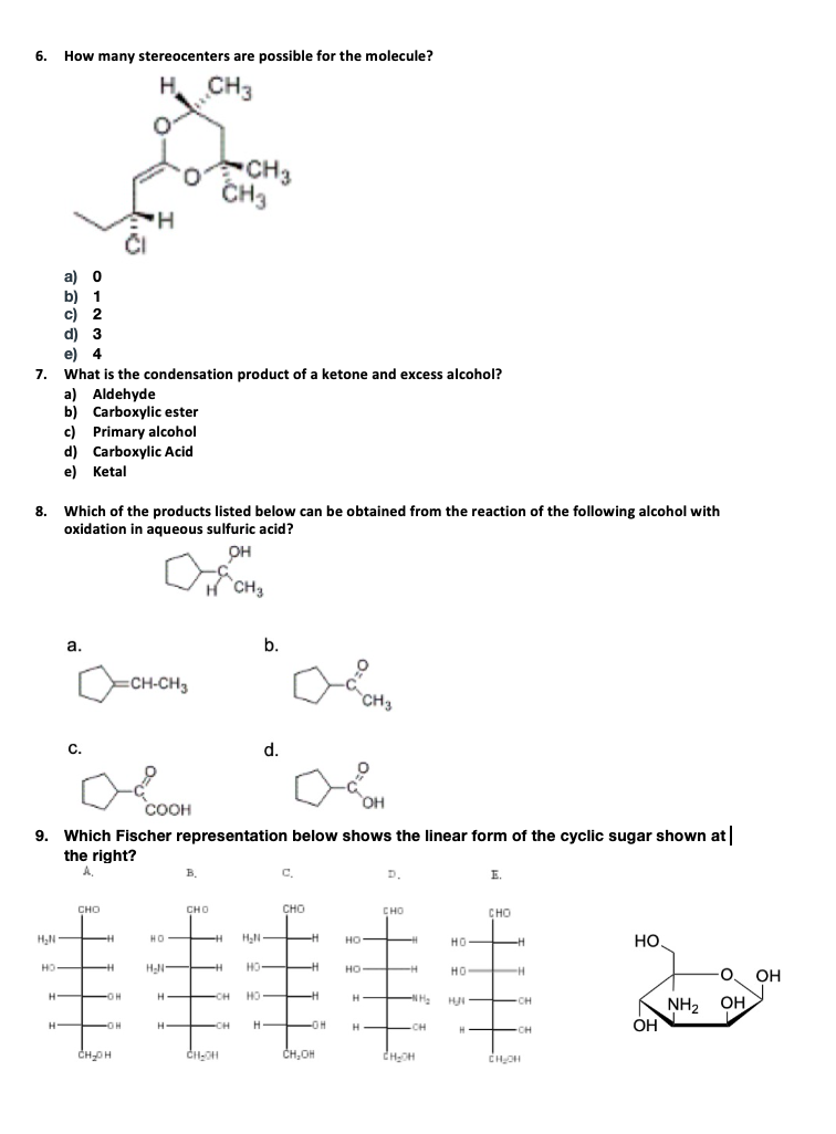 Solved 1. Which compound is most soluble in water? a) | Chegg.com