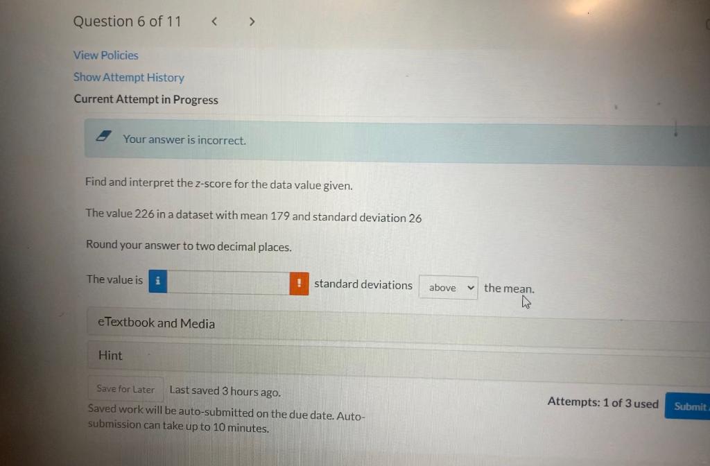 Solved Question 6 of 11 View Policies Show Attempt History | Chegg.com