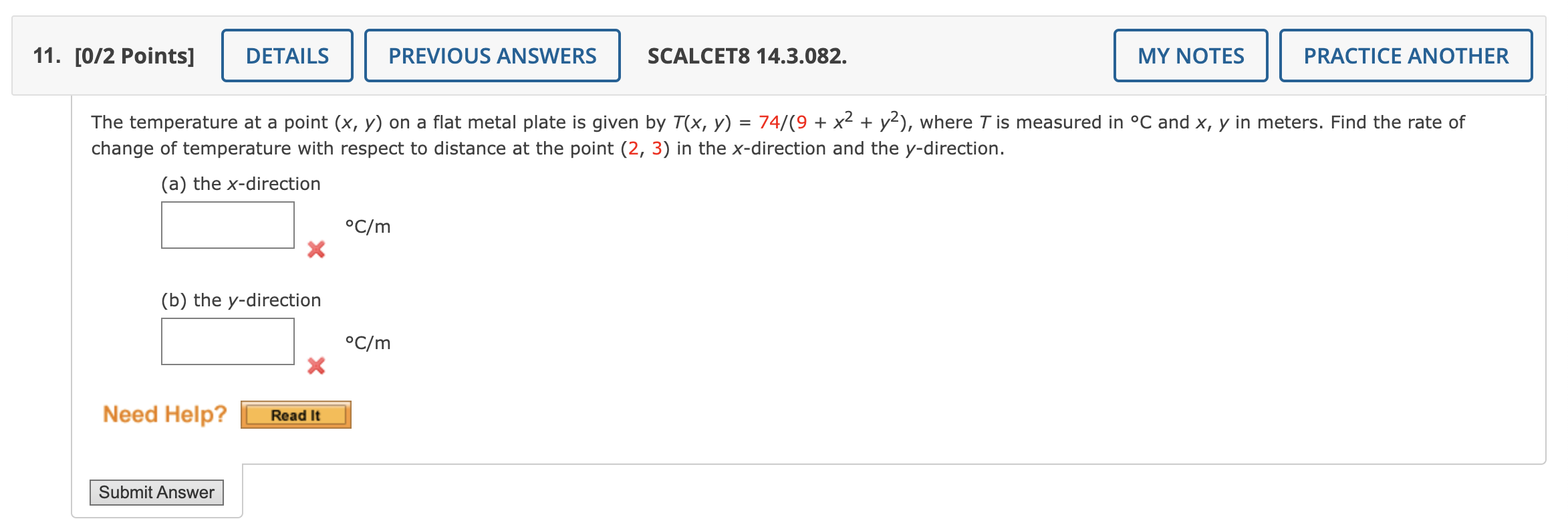 Solved The temperature at a point (x,y) on a flat metal | Chegg.com