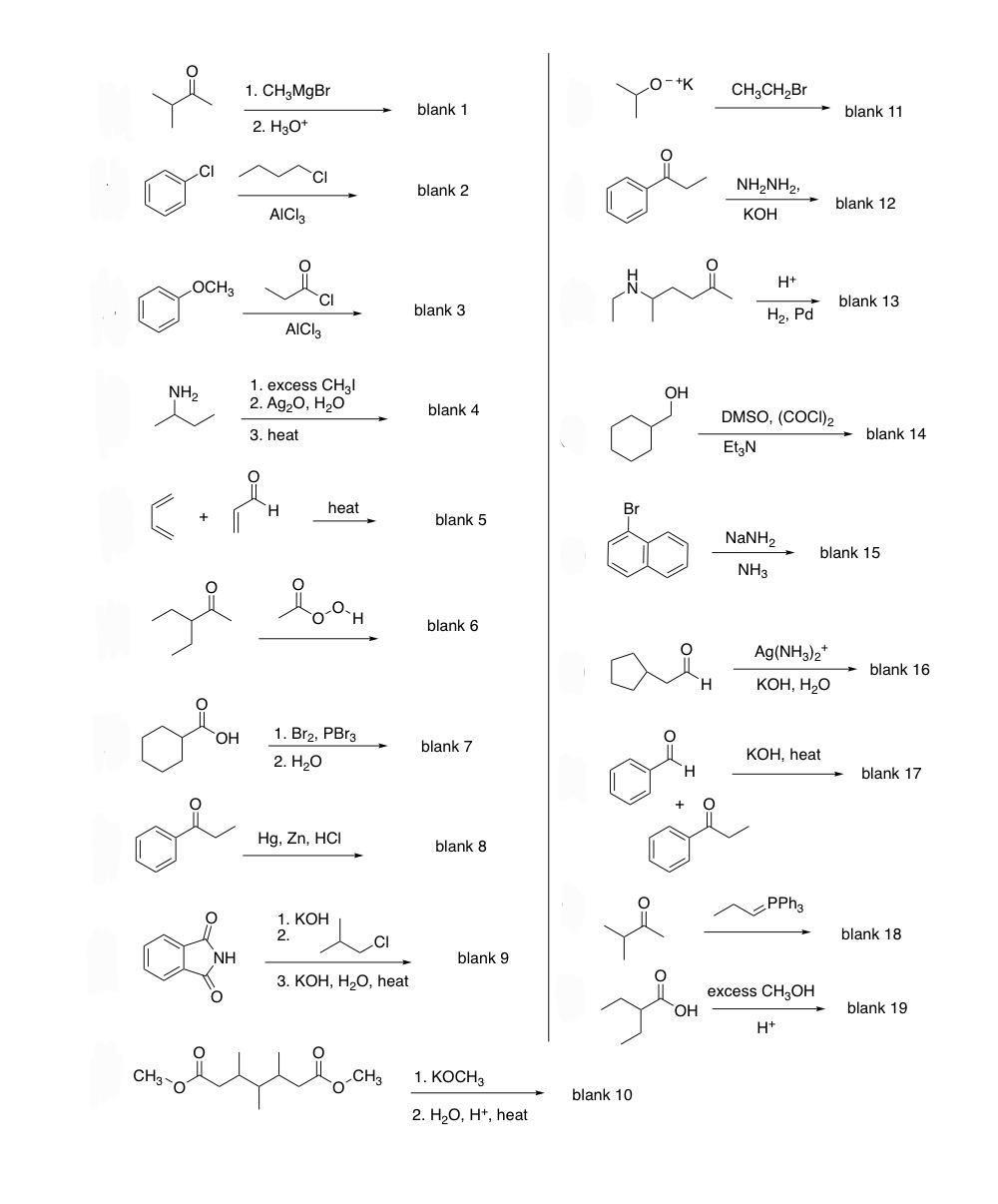 Solved What is the name of the each reaction? Thanks! You | Chegg.com