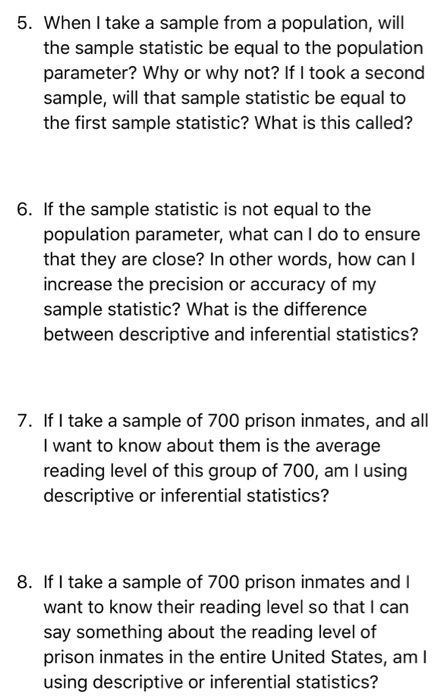 Solved 1 If I Wanted To Know The Average Reading Level Of Chegg