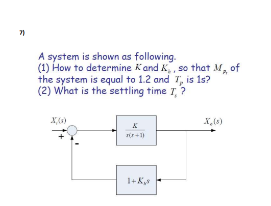 Solved 7 Of A System Is Shown As Following 1 How To Chegg