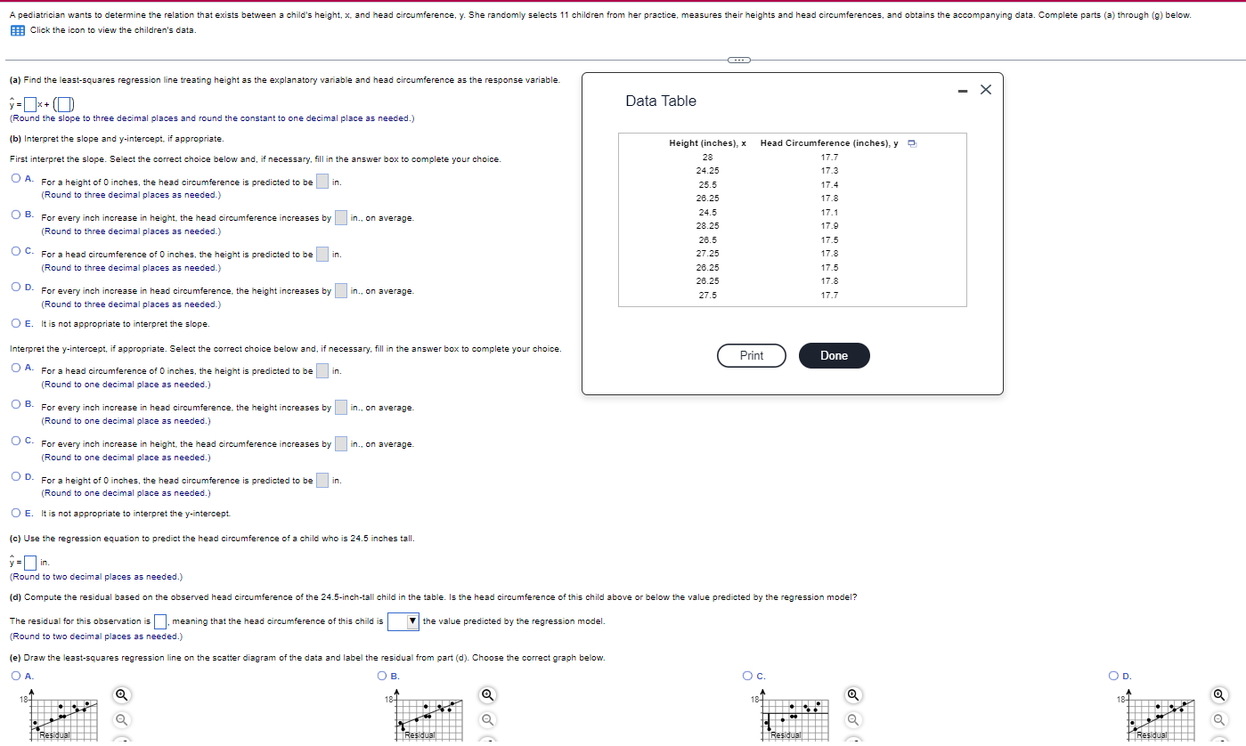Solved (a) Find the least-squares regression line treating | Chegg.com
