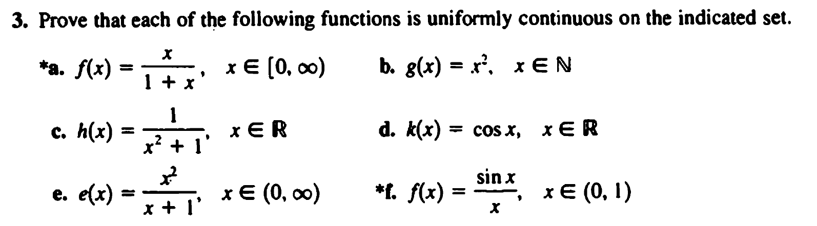 Solved 3 Prove That Each Of The Following Functions Is U Chegg Com