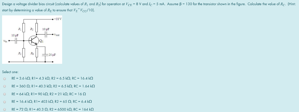 Solved Design a voltage divider b as circuit calculate | Chegg.com