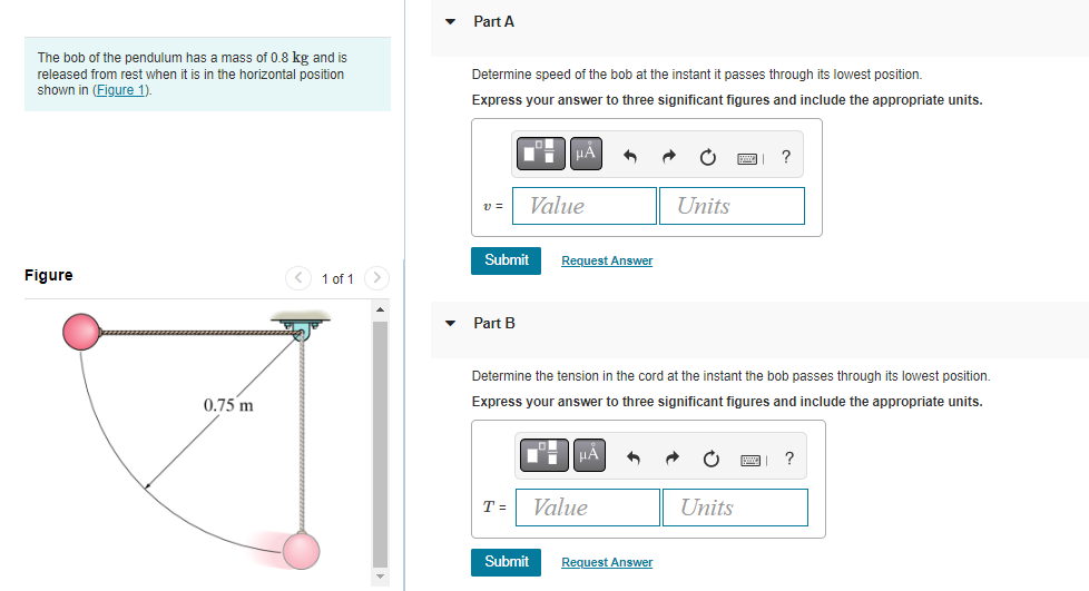 Solved Part A - Determine Speed Of The Bob At The Instant | Chegg.com