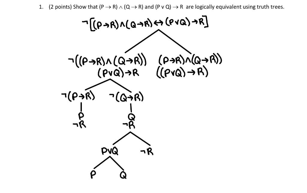 Solved Show that (P -> R) ^ (Q -> R) and (P v Q) -> R | Chegg.com