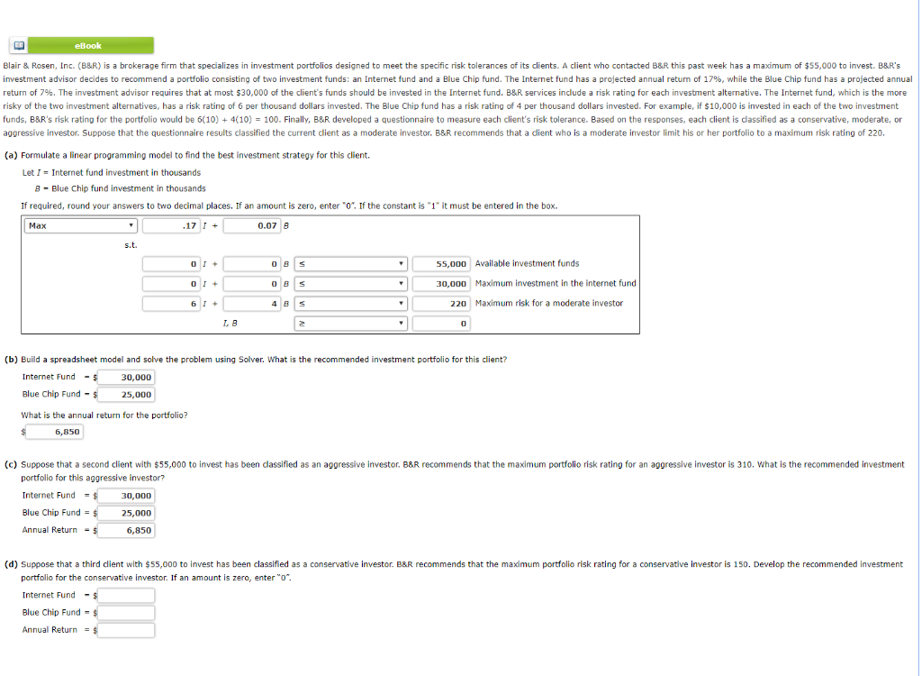 Solved EBook Blair & Rosen, Inc. (B&R) Is A Brokerage Firm | Chegg.com