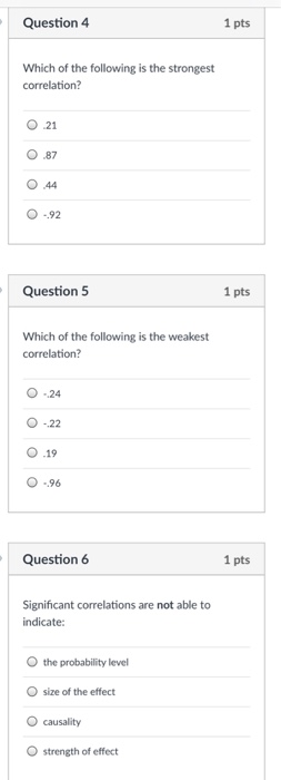 Solved Question 4 1 pts Which of the following is the | Chegg.com