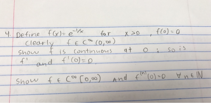 Solved Define foe for x>o flo learly eC(o, 00 Show | Chegg.com