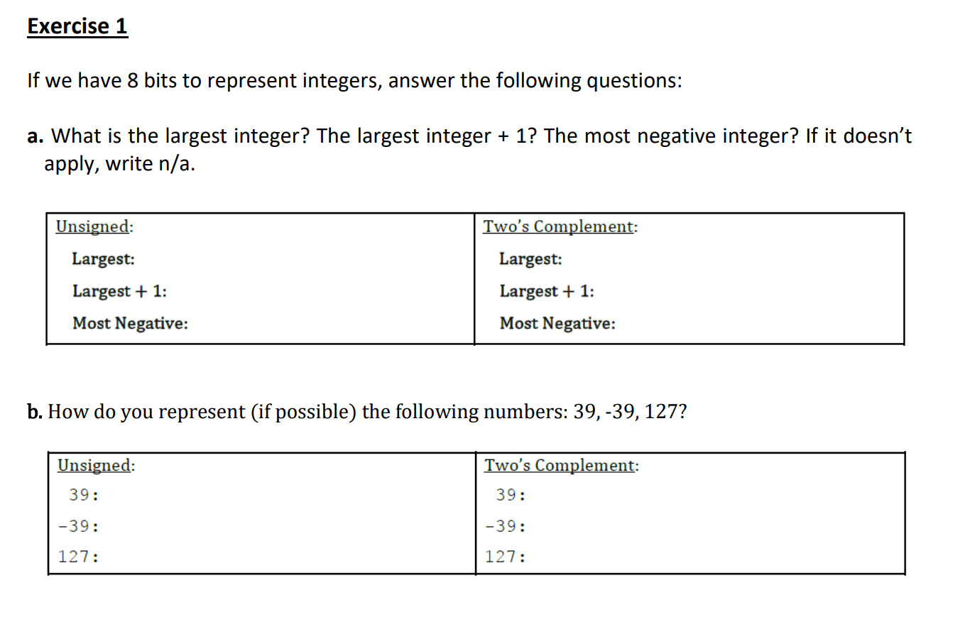 Solved If We Have 8 Bits To Represent Integers, Answer The | Chegg.com