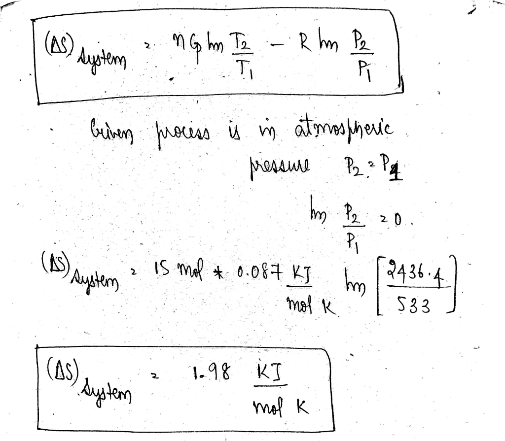 briven process is in atmospheric pressure P22 P4 Im Pg 20. 165) sustenz is mol * 0.087 KJ 72436. molim [533] molk. I