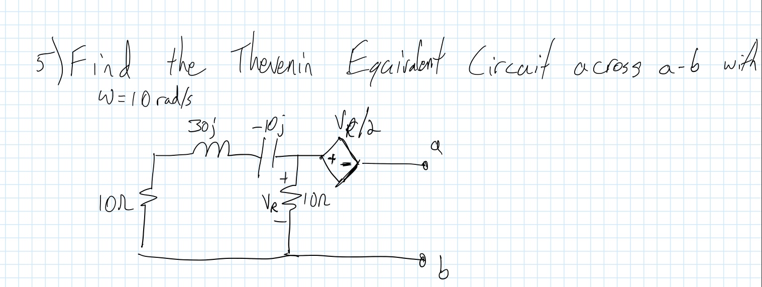 Solved 5) Find the Thevenin Equivalent Circuit across a−b | Chegg.com