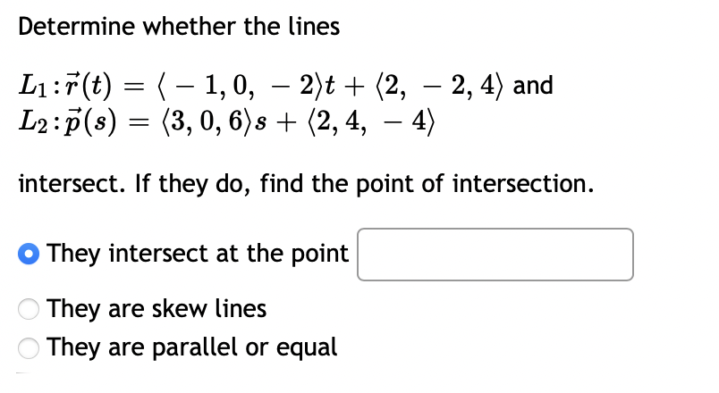 find an equation of the line l that passes through the point