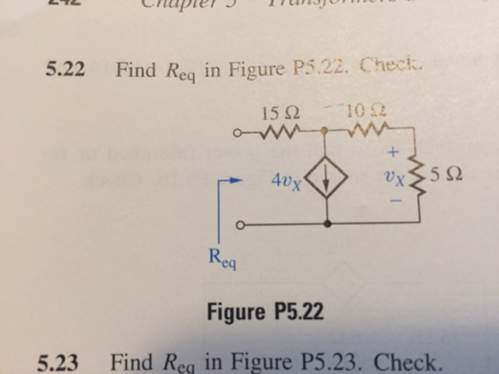 Solved Find R_eq in Figure P5.22. Check. Find R_eq in | Chegg.com