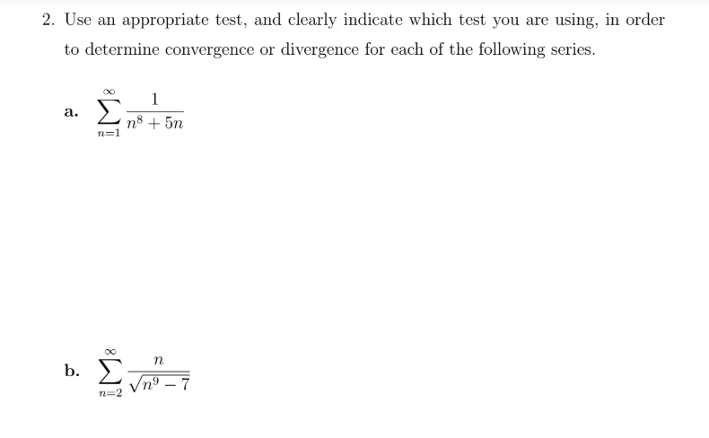 Solved 2. Use an appropriate test, and clearly indicate | Chegg.com