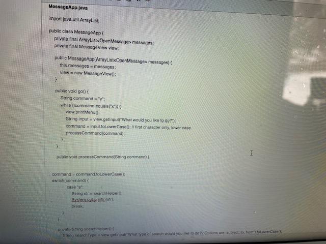 JAVA: MessageMain.java import | Chegg.com