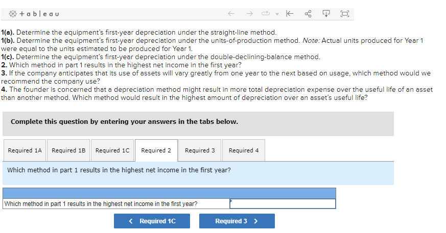 Solved Tableau DA 8-3 (Static): Mini-Case, Analyzing | Chegg.com