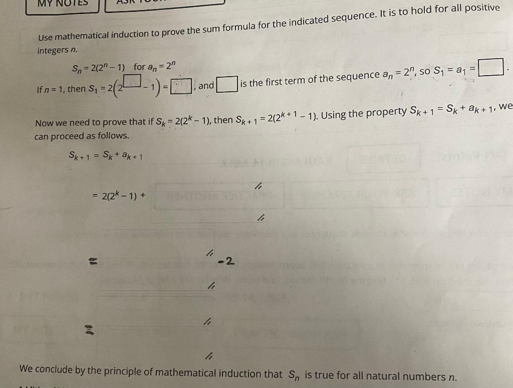 Solved Use mathematical induction to prove the sum formula | Chegg.com