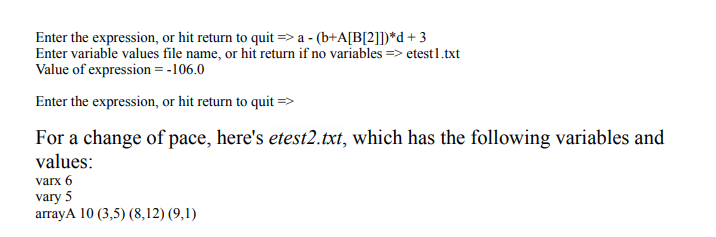 Solved Expression Here are some sample expressions of the | Chegg.com