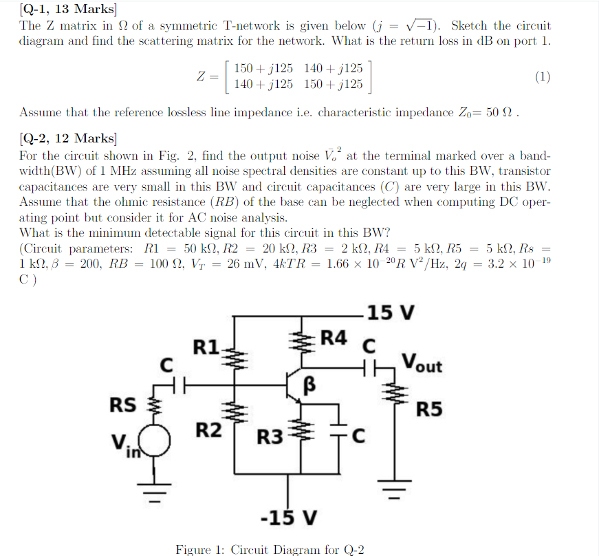 Solved Q 1 13 Marks The Z Matrix In 2 Of A Symmetric T Chegg Com