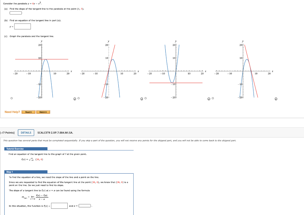 Solved Find An Equation Of The Tangent Line To The Graph Off Chegg Com