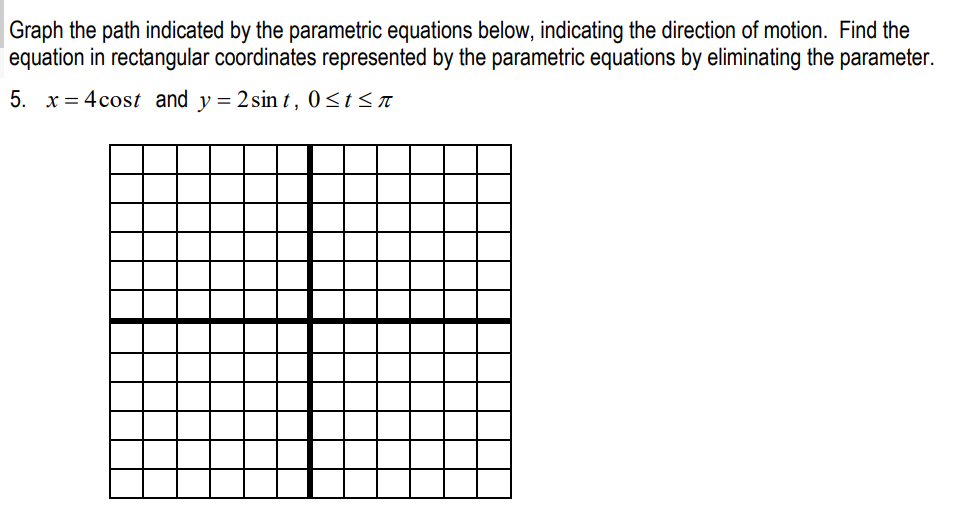 Solved Graph the path indicated by the parametric equations | Chegg.com