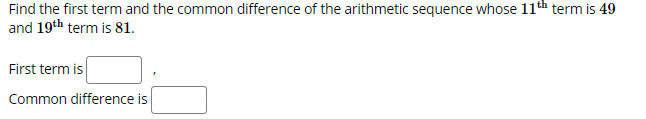 Solved Find the first term and the common difference of the | Chegg.com