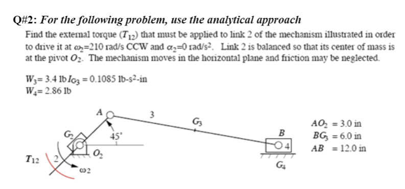 Solved Q#2: For the following problem, use the analytical | Chegg.com