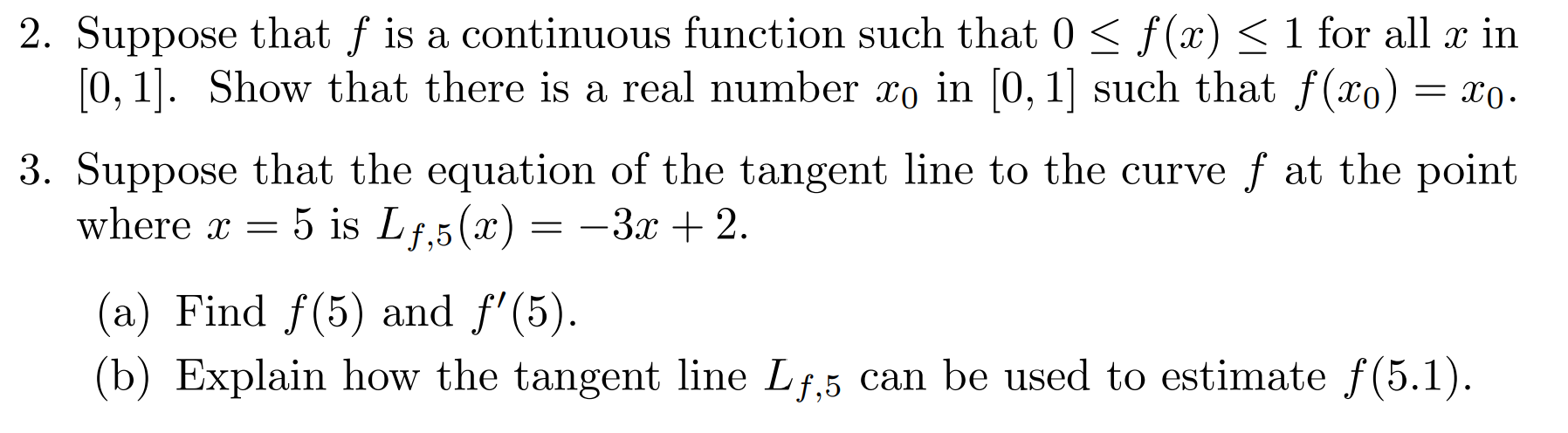 Solved X0 2 Suppose That F Is A Continuous Function Such