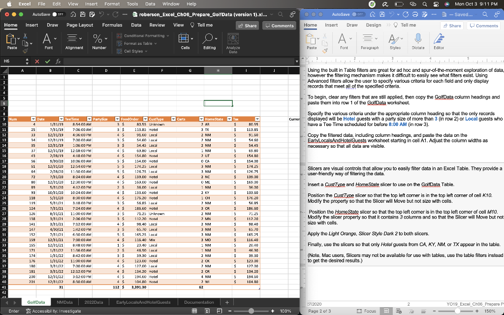 Solved Using the built in Table filters are great for ad hoc | Chegg.com