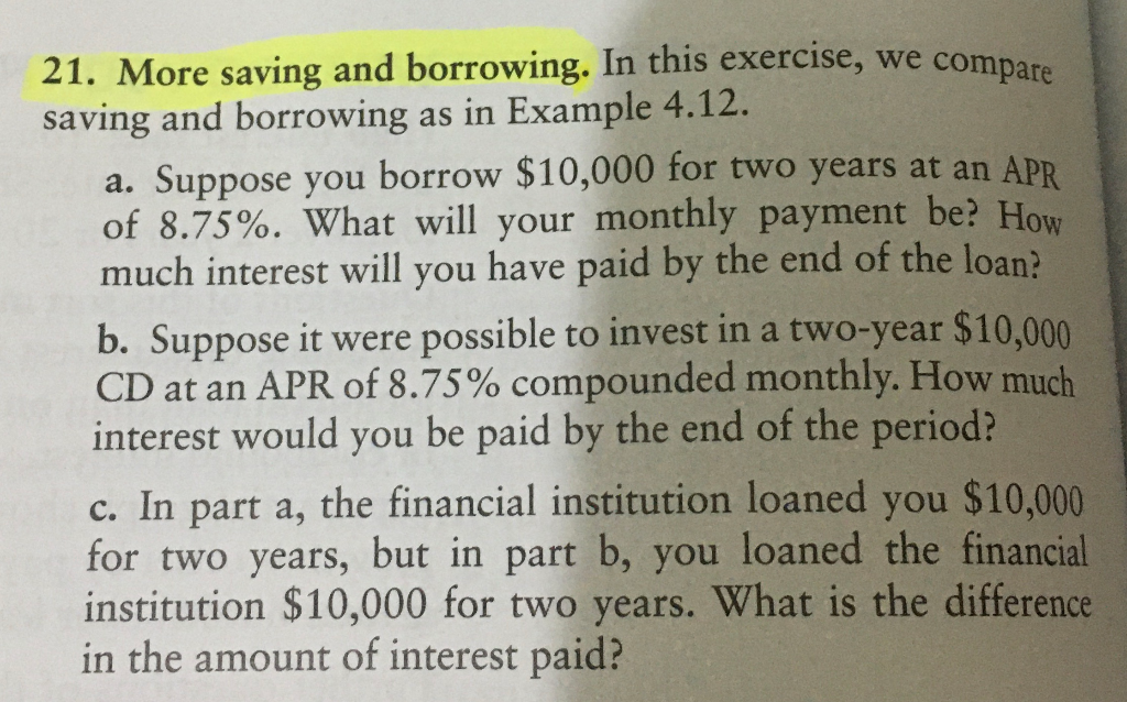 Solved 21. More Saving And Borrowing. In This Exercise, We | Chegg.com