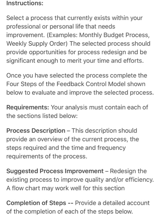 Solved Instructions: Select a process that currently exists | Chegg.com