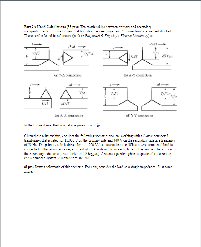 Part 2 A Hand Calculations ( 35pts ): The | Chegg.com